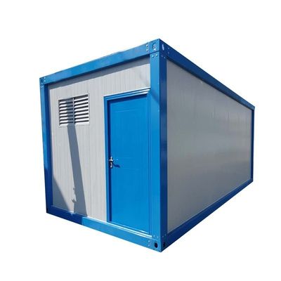 사전 제작 된 야외 욕실 휴대용 컨테이너 화장실 20ft 공용 화장실 샌드위치 패널과 함께 싱글 룸 강철 프레임