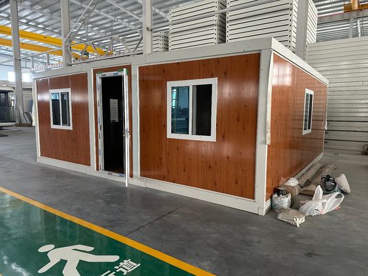 20 Ft Prefab 현대 이동식 확장 컨테이너 홈 스틸 플래트 팩 구조와 조립과 함께 고급 사무실 건물