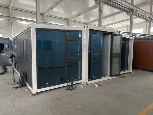20 Ft Prefab 현대 이동식 확장 컨테이너 홈 스틸 플래트 팩 구조와 조립과 함께 고급 사무실 건물