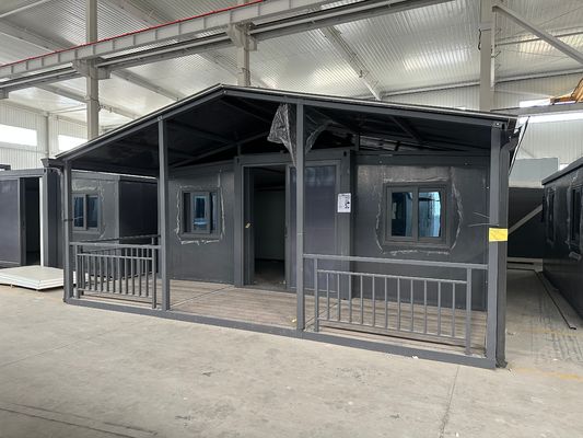 20 Ft Prefab 현대 이동식 확장 컨테이너 홈 스틸 플래트 팩 구조와 조립과 함께 고급 사무실 건물