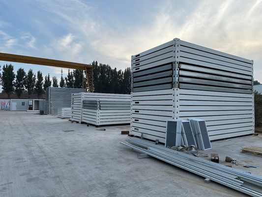 맞춤형 크기 썩지 않는 방수 방화 스틸 20ft 40ft Prefab 평면 포장 컨테이너 하우스 쉽게 설치