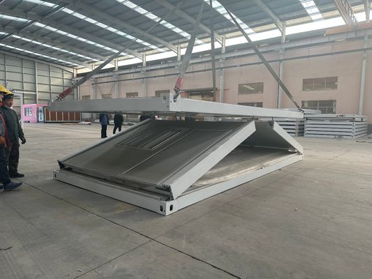 강하고 안정적인 구조를 가진 강철 20ft 30ft 40ft Prefab 샌드위치 패널 모듈식 지그자그 접는 컨테이너 하우스
