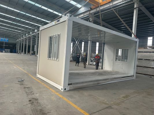 보안문 이동식 강철 프레임 20 40Ft 샌드위치 패널 전공 휴대용 접이용 컨테이너 하우스 다중 행사