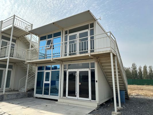 호텔 방화 방지 프리팩트 스틸 프레임 맞춤형 디자인과 고급 디자인 20FT / 40FT의 평면 포장 컨테이너 하우스