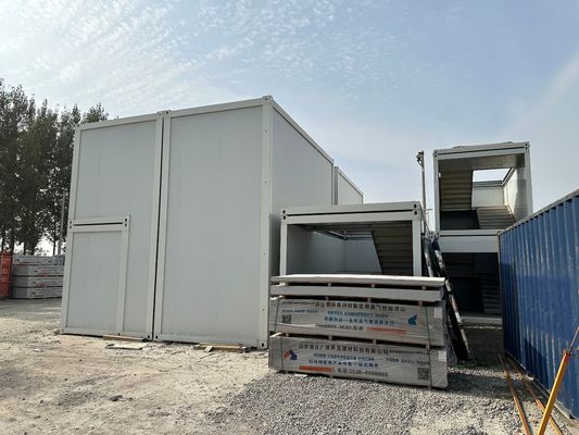 전문 맞춤화 쉬운 조립 평면 포장 저장 장치 높은 바람 등급 주택 컨테이너 주택 맞춤형 색상