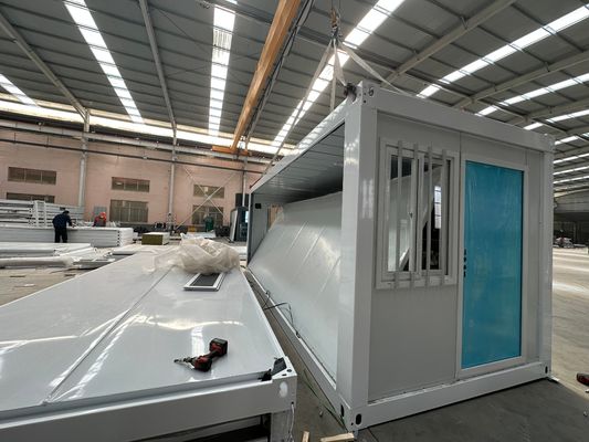커스터마이징 40ft 20ft 빠른 조립 전조 주택 접기 컨테이너 샌드위치 패널 사무실용 저장 컨테이너