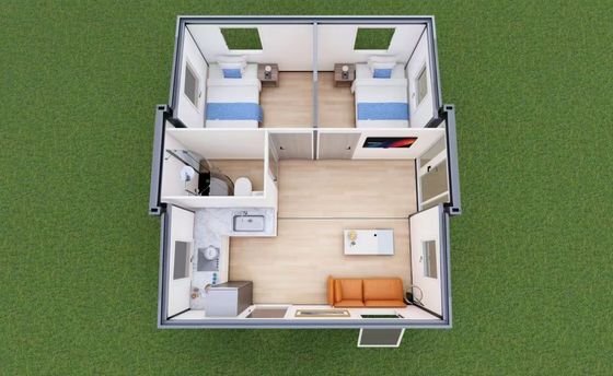 유연한 조립 고급 휴대용 방화 방수 벽 패널 야외 모바일 홈 확장 가능한 컨테이너 빌라