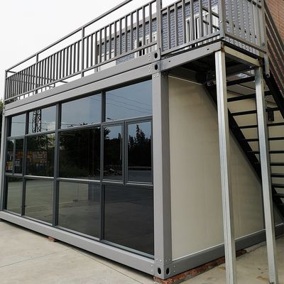 저탄소 고급 휴대가 가능한 컨테이너 오피스 하우스 로컬 표준 전기와 맞춤형 20FT / 40FT 디자인
