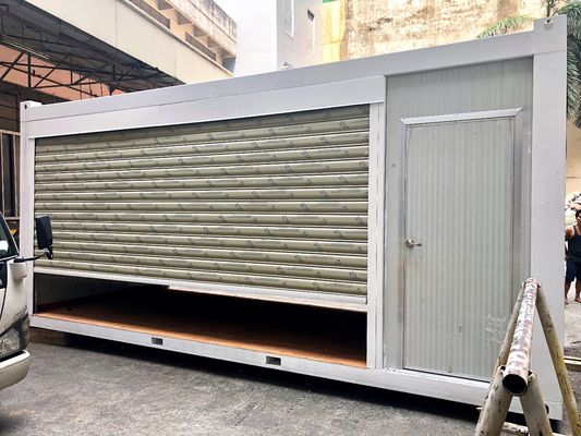 숨쉬는 검은 전문 공급 40ft 쉬운 조립 평면 팩 컨테이너 저장 허리케인 증명 전공 컨테이너 홈