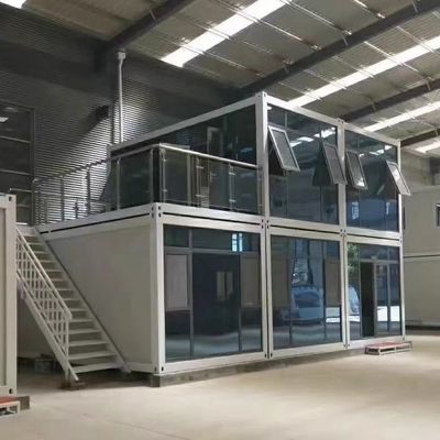 40ft 20ft 빠른 설치 평면 패키지 저장 컨테이너 사무실을 위해 높은 바람 등급 컨테이너 하우스 하얀색 주택