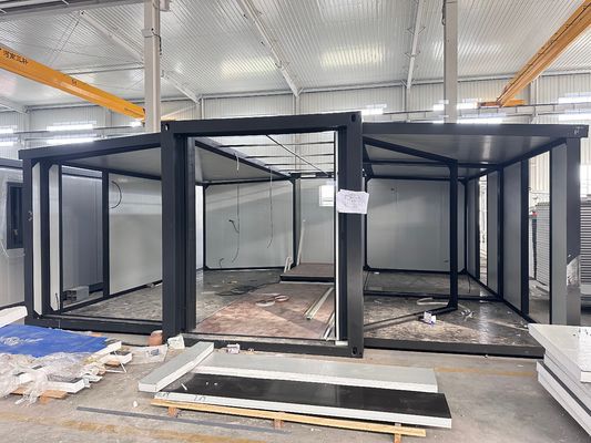 20FT 직접 공급 현대 디자인 스타일 확장 가능한 컨테이너 하우스 설치가 쉬운 방화 캐사 컨테이너