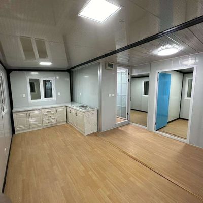 20 40ft Prefab 접는 컨테이너 주택 컨테이너 운송 철강 샌드위치 패널과 환경 보호 모바일 홈