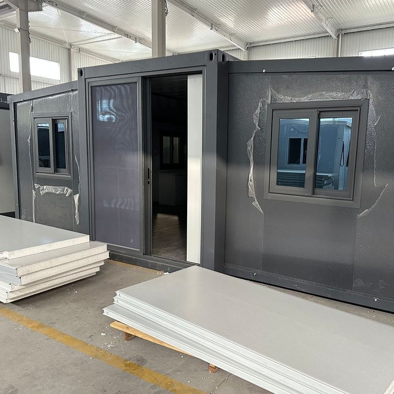 20FT / 40FT 맞춤형 작은 나무 곡물 현대 철강 샌드위치 패널 재료로 전공 확장 컨테이너 하우스