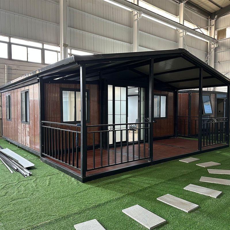 표준 두께 쉽게 설치 스틸 프레임 고급 컨테이너 하우스 20ft 30ft 40ft Prefab 단열 작은 하우스 컨테이너