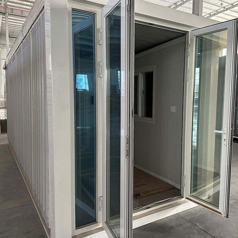 단열 샌드위치 패널 강철 프레임 직사각형 Prefab 컨테이너 하우스 쉽게 설치 20ft 30ft 40ft 작은 하우스 컨테이너